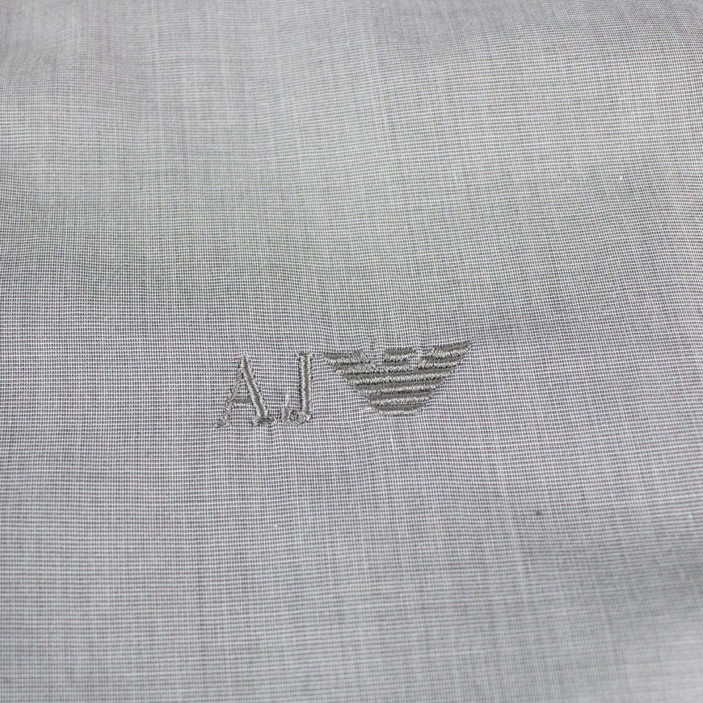 Armani Jeans Aj Embroidered Logo L/s Shirt Dark Grey