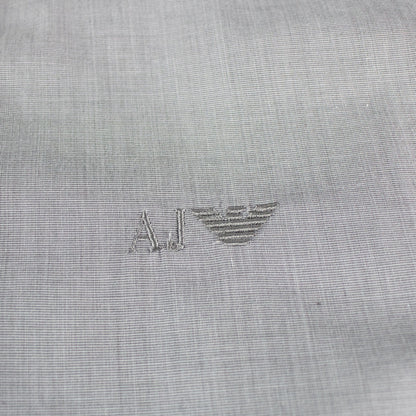 Armani Jeans Aj Embroidered Logo L/s Shirt Dark Grey