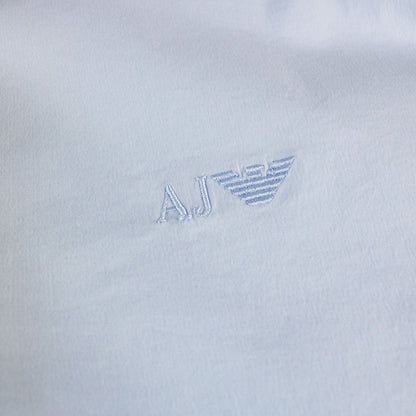 Armani Jeans Aj Embroidered Logo L/s Shirt Azzurro