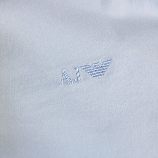 Armani Jeans Aj Embroidered Logo L/s Shirt Azzurro