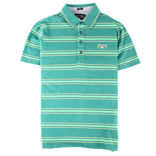 Armani Jeans Embroidered Lodo Stripe Polo Multi