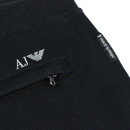 Armani Jeans Back Logo Jogging Pants Black