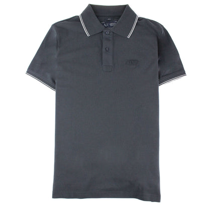 Armani Jeans Twin Tipped Slim S/s Polo Navy