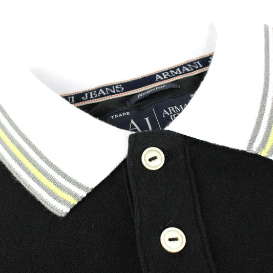 Armani Jeans Front Pocket S/s Polo Black