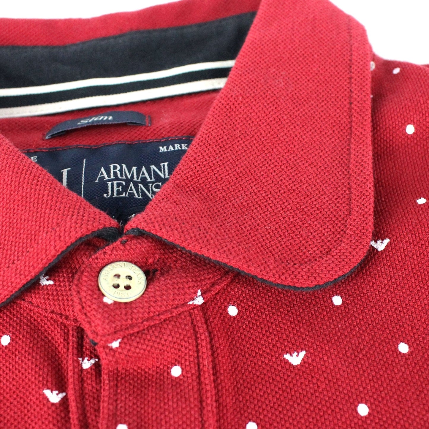 Armani Jeans All Over Print Logo Polo Shirt Fantasia