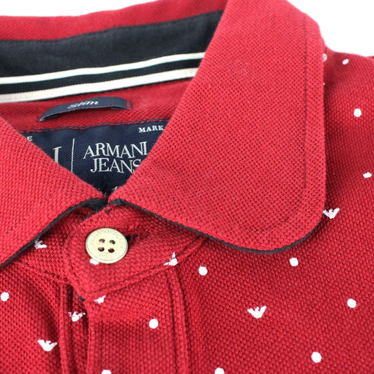 Armani Jeans All Over Print Logo Polo Shirt Fantasia