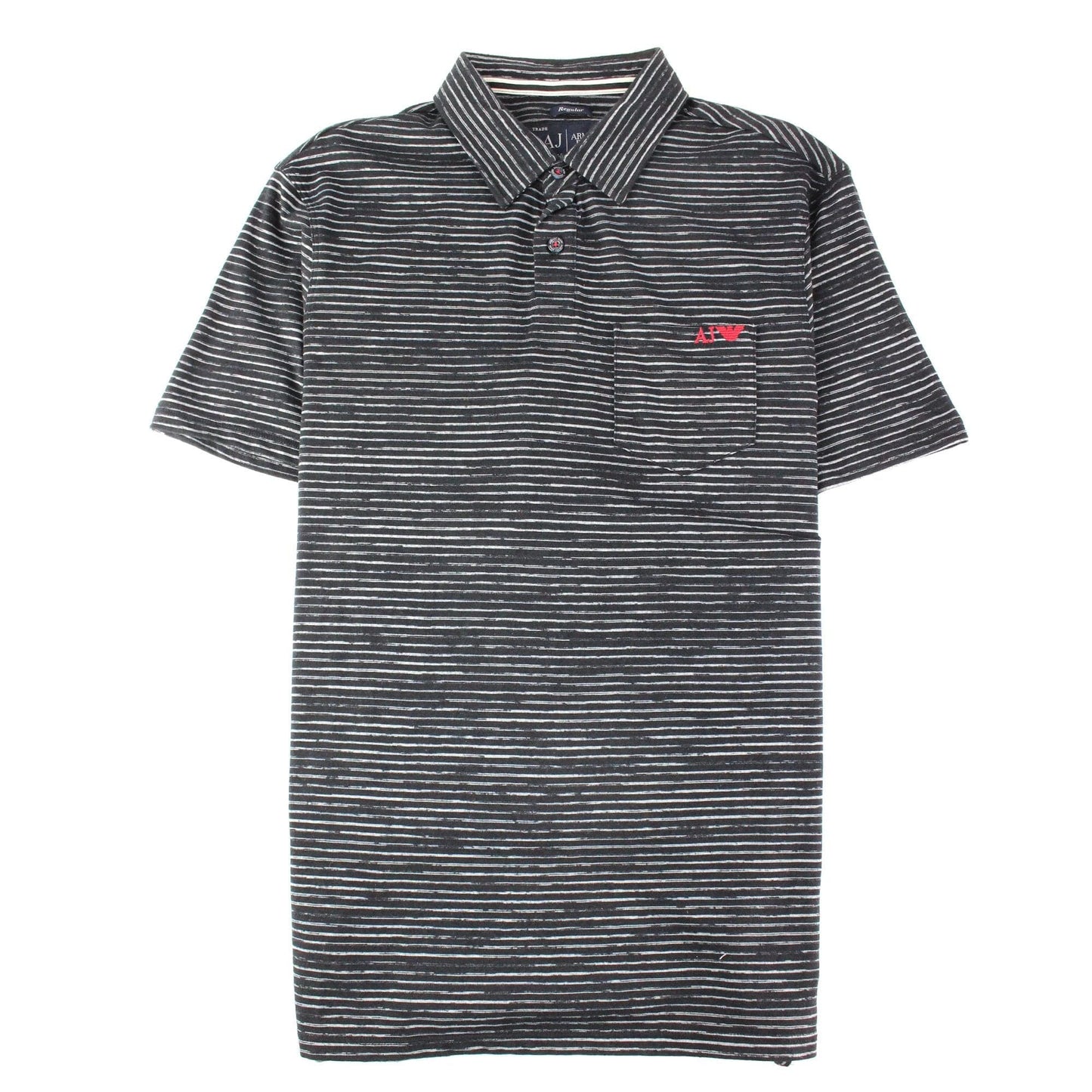 Armani Jeans Front Pocket Embroidered Logo S/s Polo Black