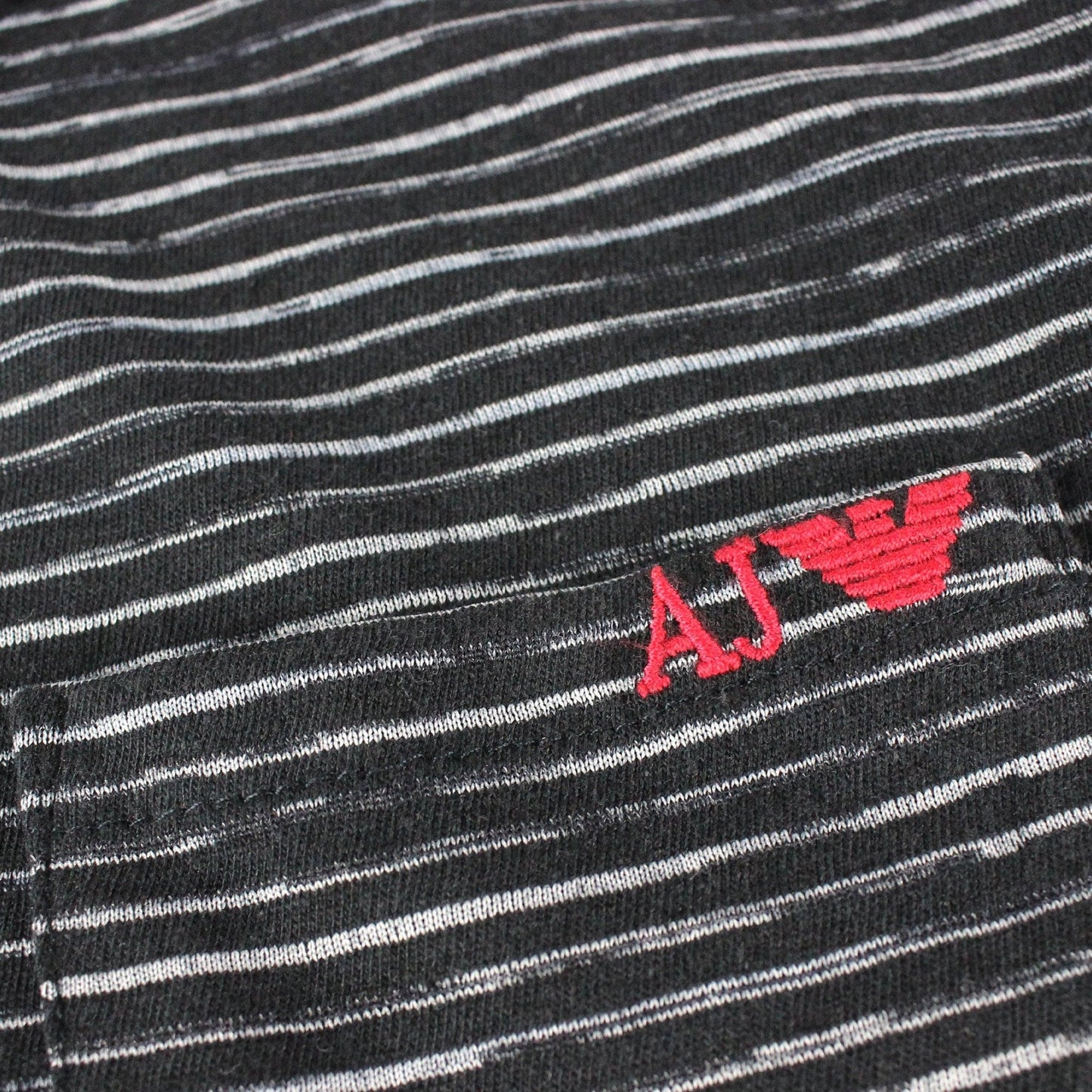 Armani Jeans Front Pocket Embroidered Logo S/s Polo Black
