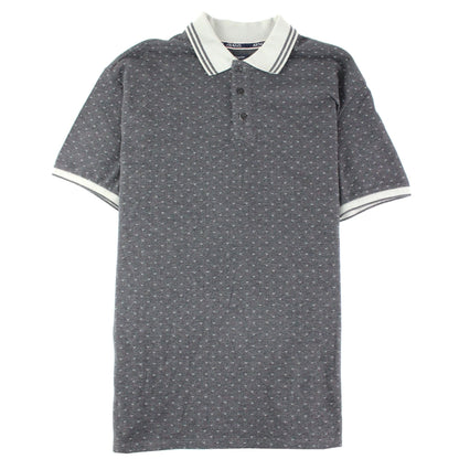 Armani Jeans All Over Print Logo S/s Polo Grigio