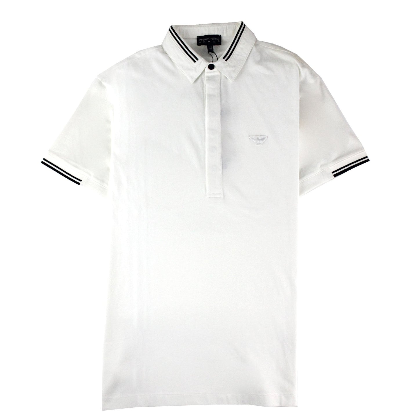 Emporio Armani Hidden Placket S/s Polo Bianco Ottico