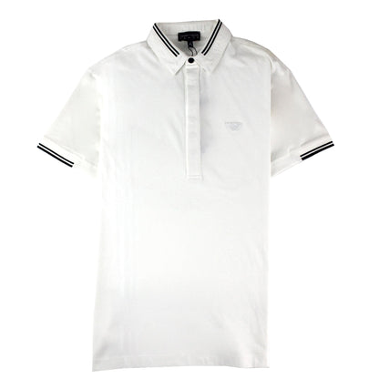 Emporio Armani Hidden Placket S/s Polo Bianco Ottico