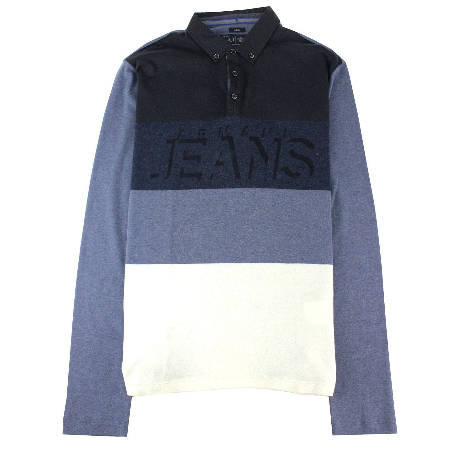 Armani Jeans Printed Logo L/s Polo Shirt Multi