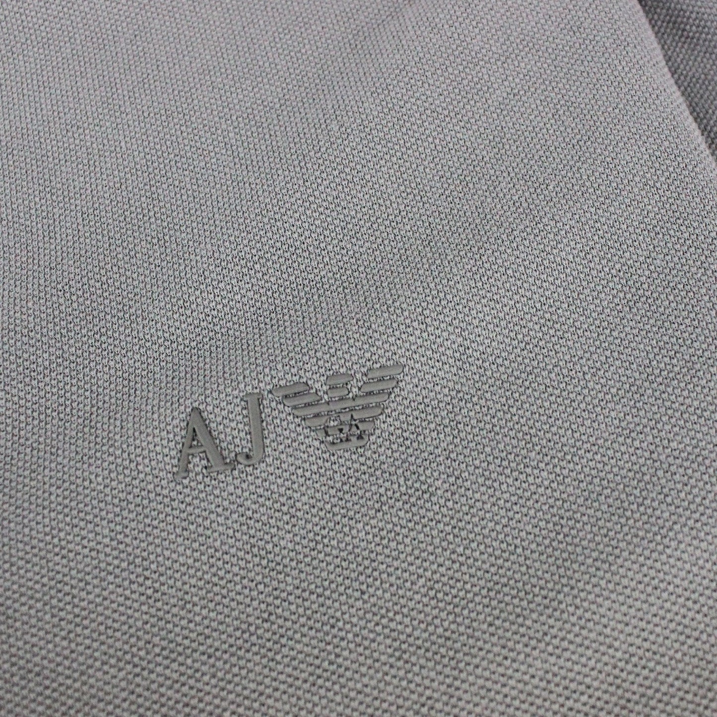 Armani Jeans Aj Eagle Logo Long Sleeve Polo Shirt Grigio Grey