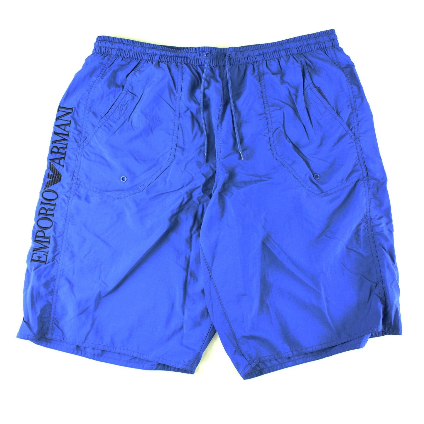 Emporio Armani Embroidered Logo Boxer Swimwear Blue