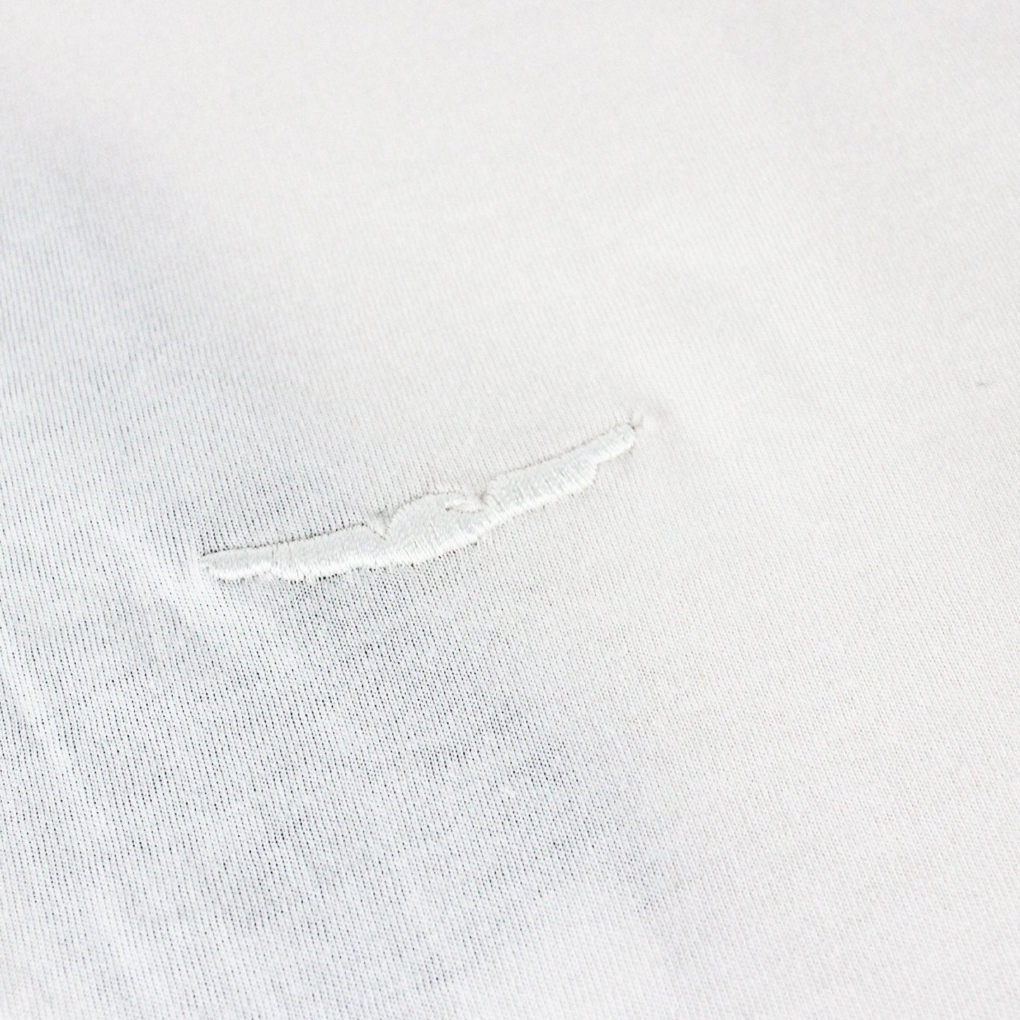 Armani Jeans Embroidered Logo Extra Slim L/s Polo Off White
