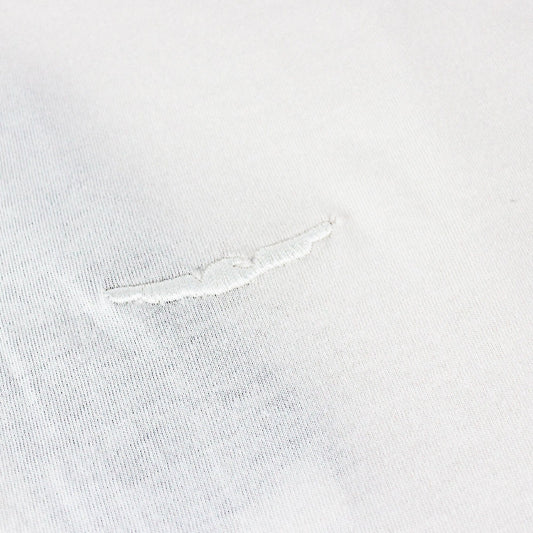 Armani Jeans Embroidered Logo Extra Slim L/s Polo Off White