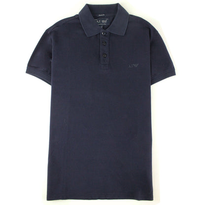 Armani Jeans Aj Eagle Chest Logo S/s Polo Navy Blue