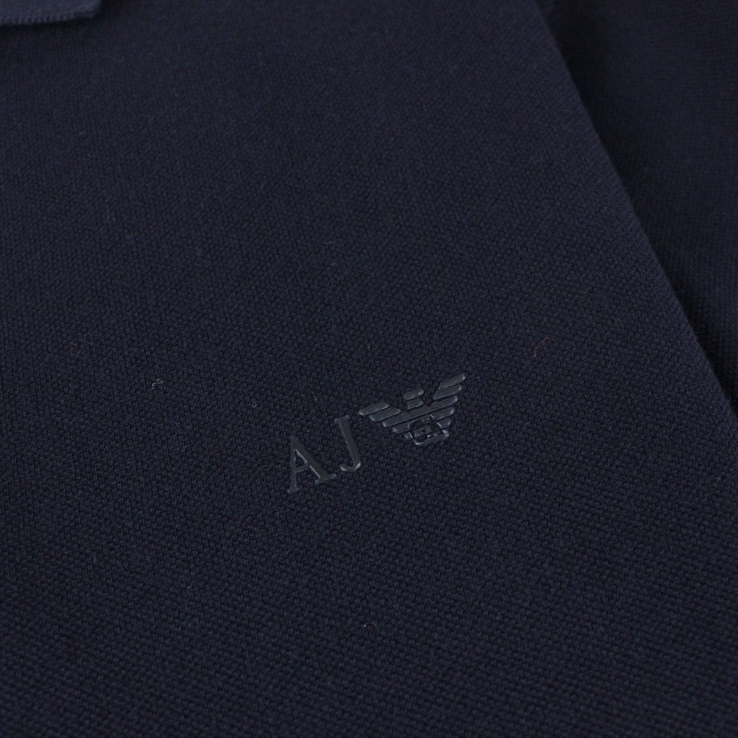 Armani Jeans Aj Eagle Chest Logo S/s Polo Navy Blue