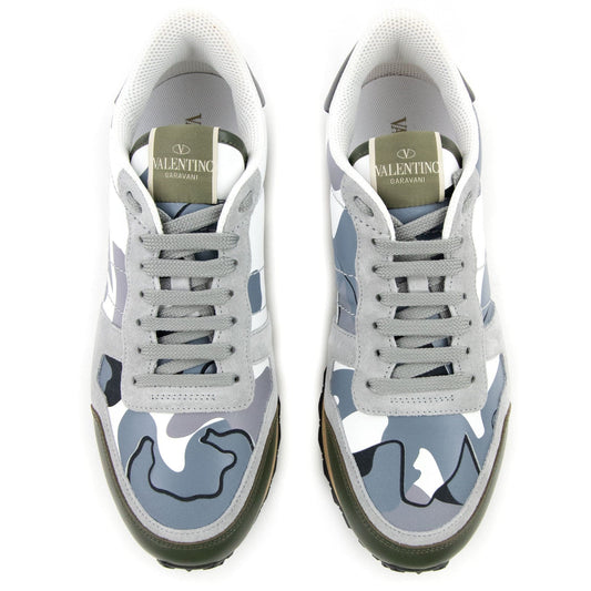 Valentino Rockrunner Camouflage Sneaker Grey 57h