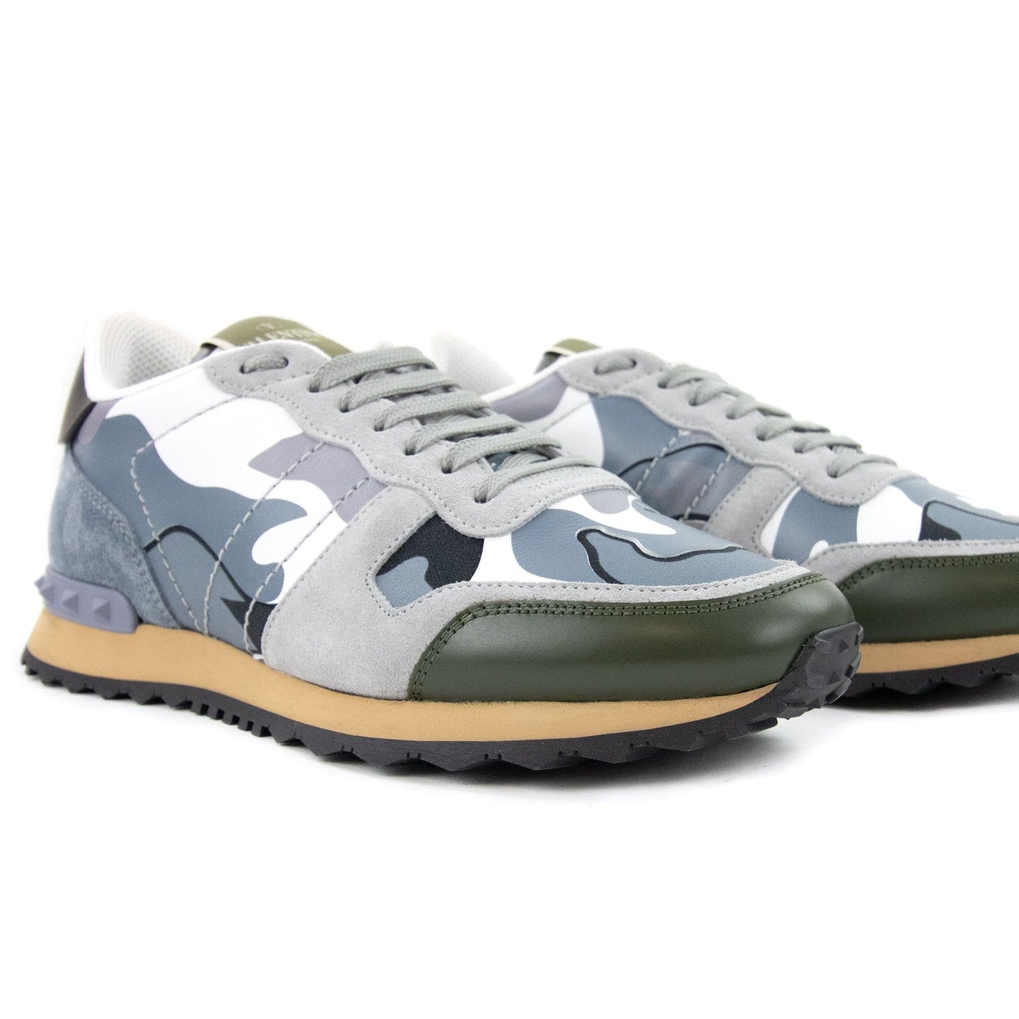 Valentino Rockrunner Camouflage Sneaker Grey 57h