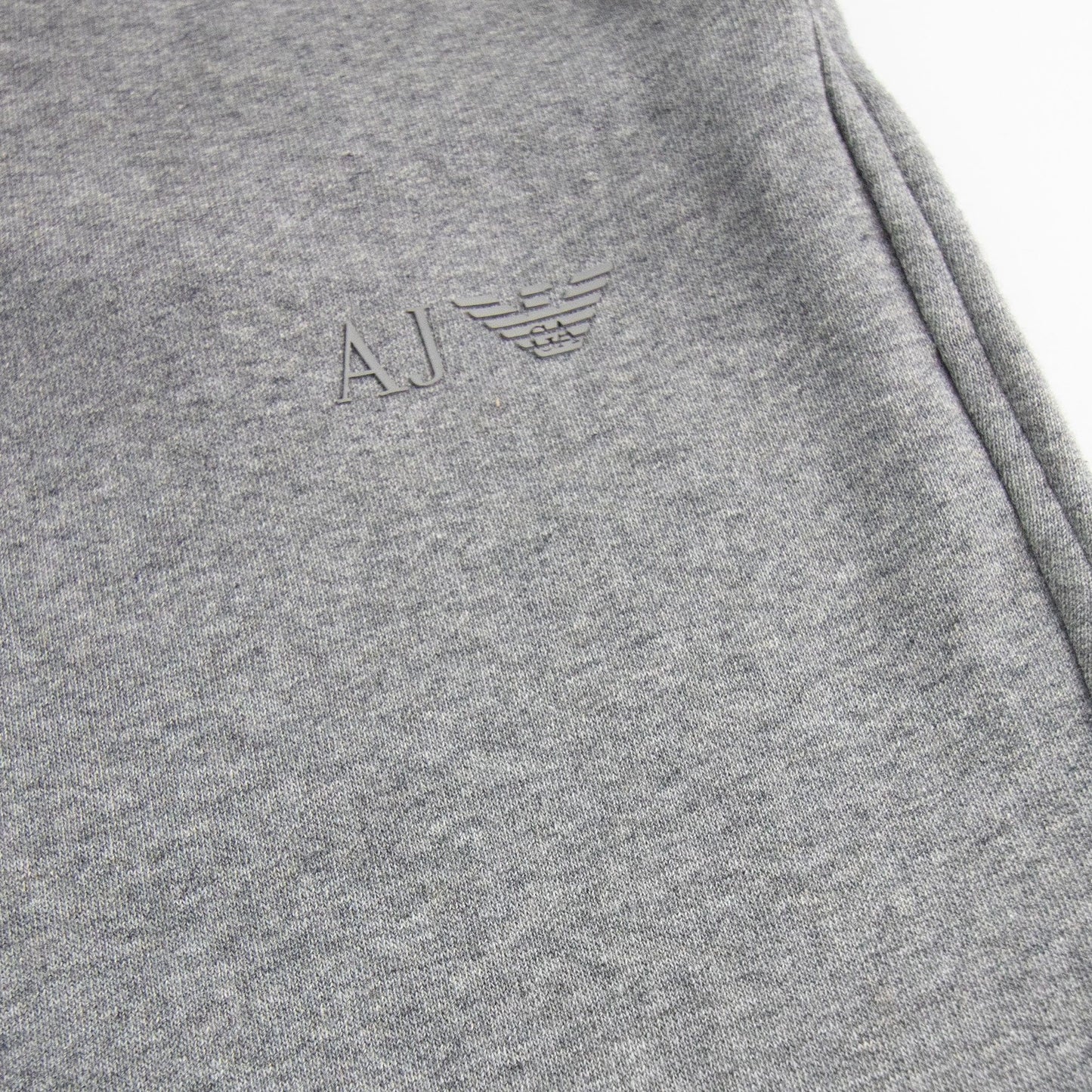 Armani Jeans Aj Eagle Logo Straight Cuff Bottoms Melange Grigio