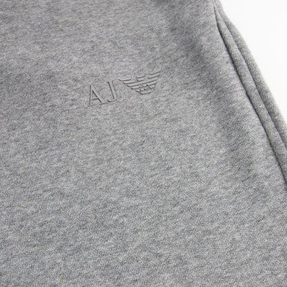 Armani Jeans Aj Eagle Logo Straight Cuff Bottoms Melange Grigio