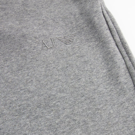 Armani Jeans Aj Eagle Logo Straight Cuff Bottoms Melange Grigio