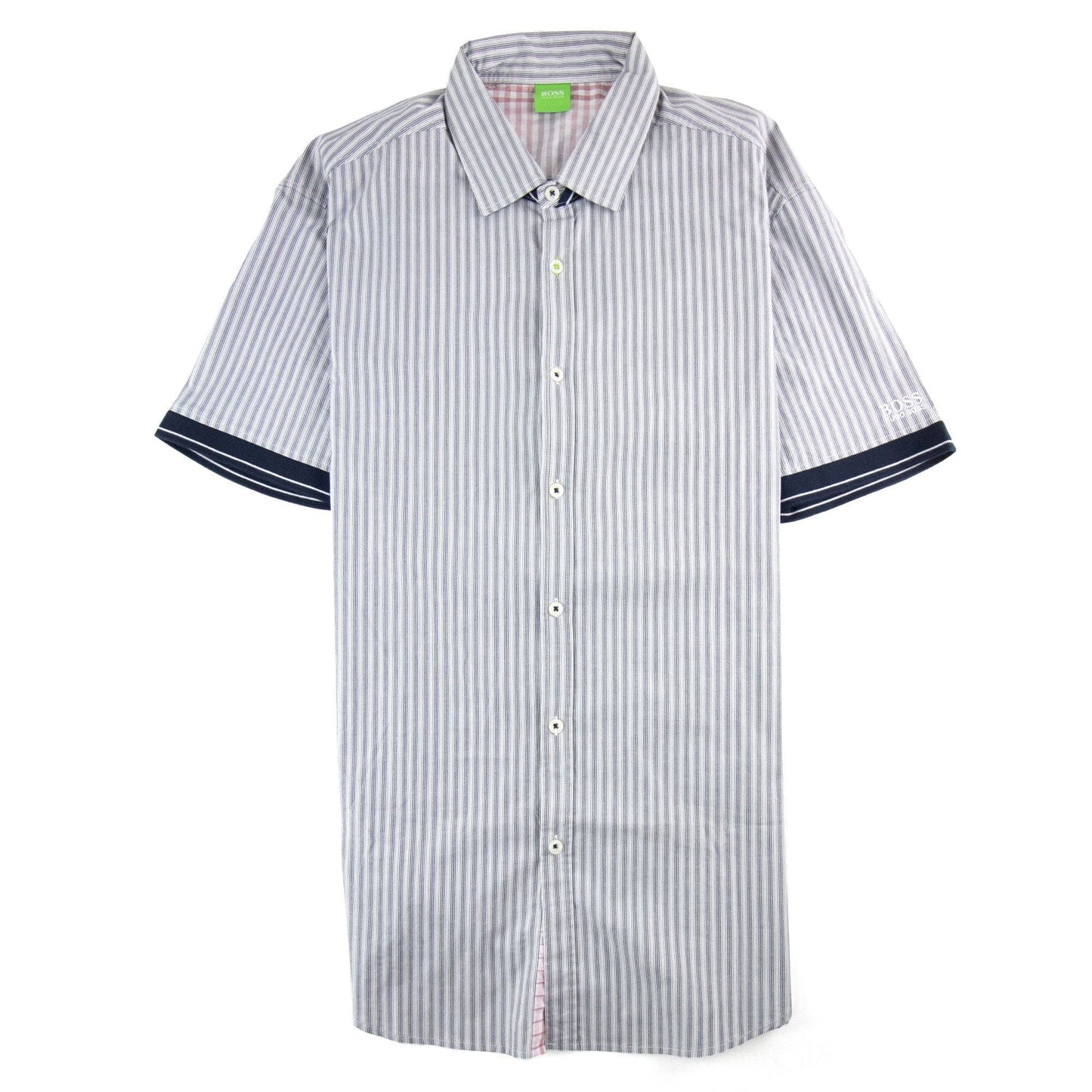Hugo Boss Bonellyno Stripe S/s Shirt Light Grey