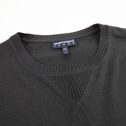 Emporio Armani Rib Crewneck S/s T Shirt Black