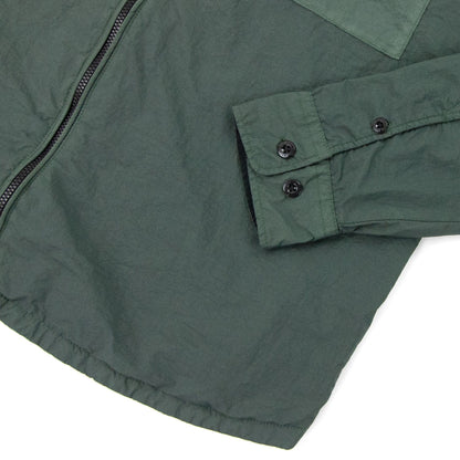 CP Company Taylon L Zip Up Nylon Overshirt Green 668