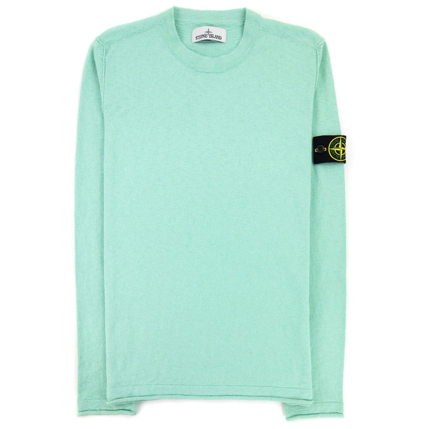 Stone Island 502b0 Fine Knit Sweater Mint Green
