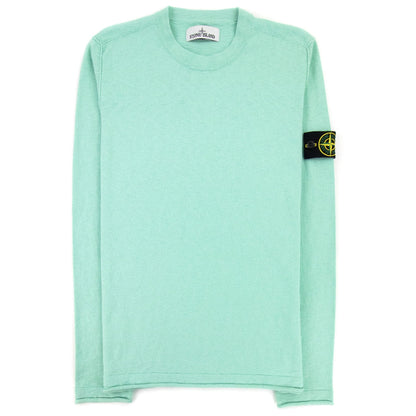 Stone Island 502b0 Fine Knit Sweater Mint Green