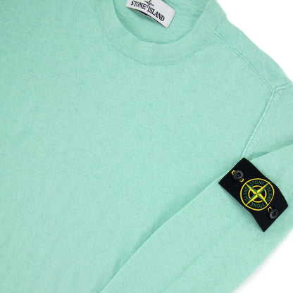 Stone Island 502b0 Fine Knit Sweater Mint Green