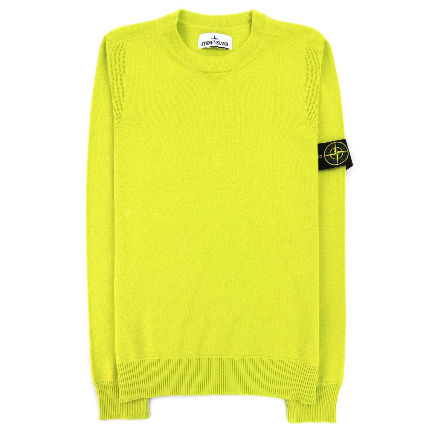 Stone Island 504b2 Garment Dyed Cotton Sweater Yellow V0051