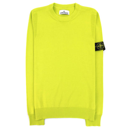Stone Island 504b2 Garment Dyed Cotton Sweater Yellow V0051