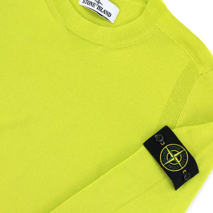 Stone Island 504b2 Garment Dyed Cotton Sweater Yellow V0051