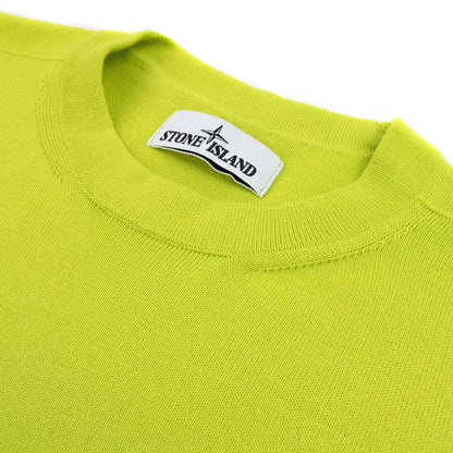 Stone Island 504b2 Garment Dyed Cotton Sweater Yellow V0051