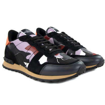 Valentino Camouflage Rockrunner Sneaker Black Chili E75