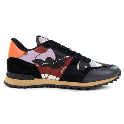 Valentino Camouflage Rockrunner Sneaker Black Chili E75