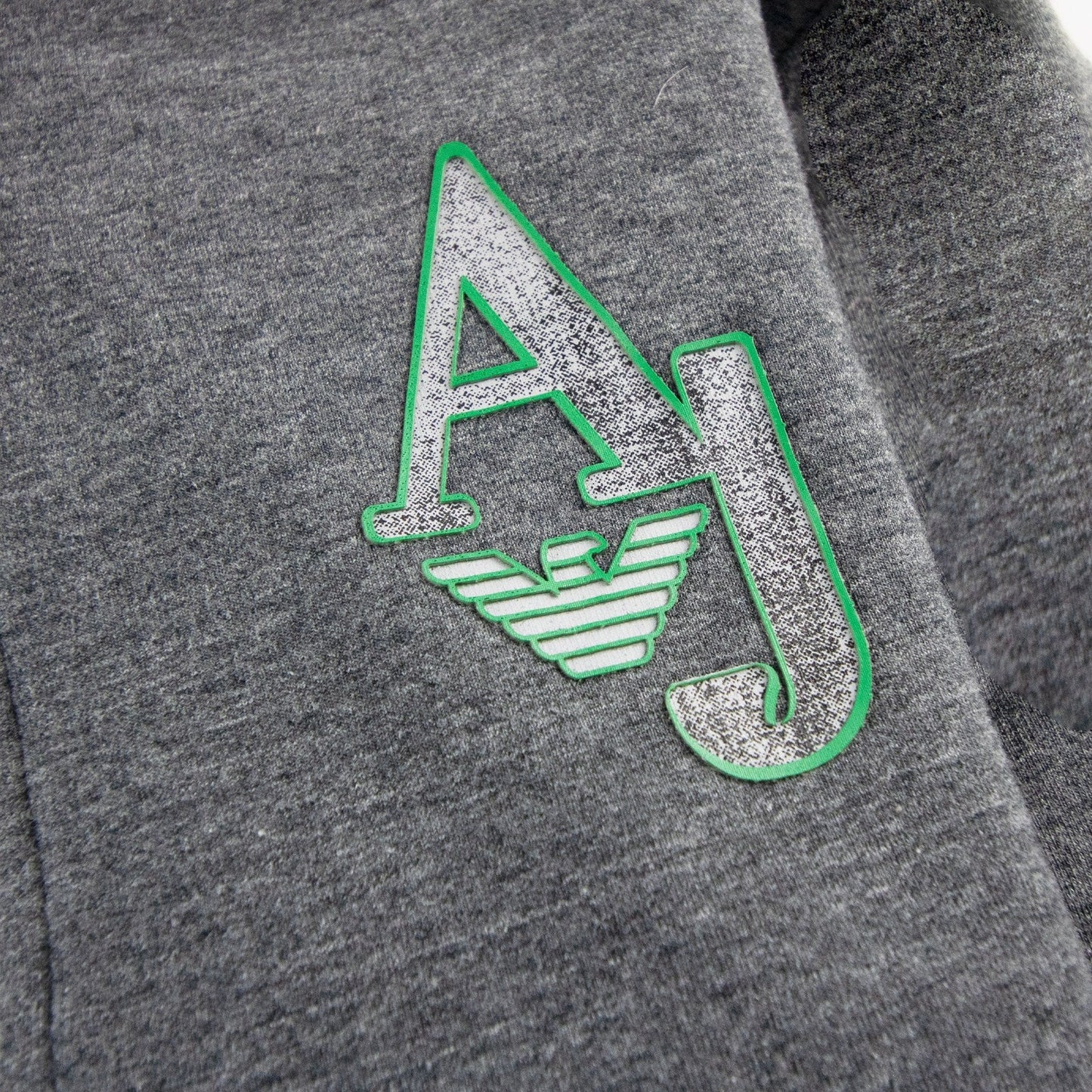 Armani Junior Aj Logo Zip Up Hoody Dark Grey