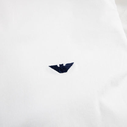 Armani Junior Embossed Eagle Logo L/s Shirt White