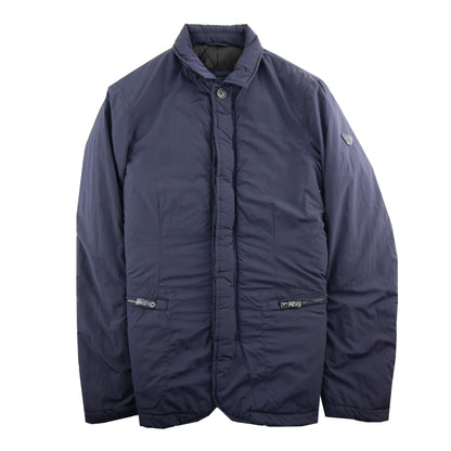 Armani Jeans Arm Rubber Logo Padded Jacket Blue