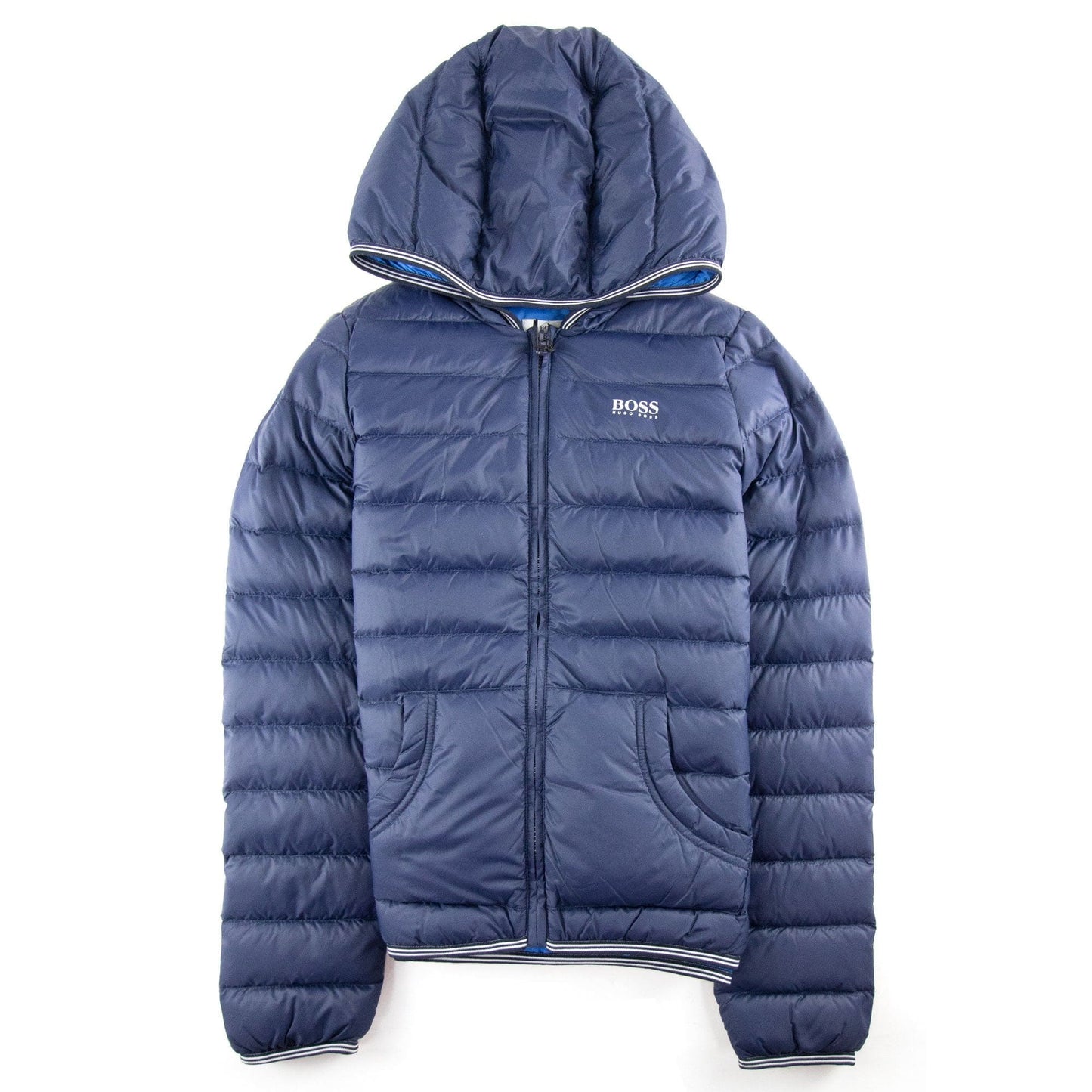 Hugo Boss Small Logo Puffer Jacket Navy Blue