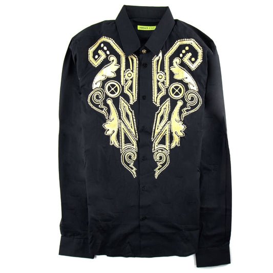 Versace Jeans Stud &amp; Embroidered L/s Shirt Black