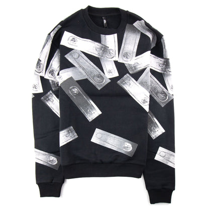 Versace Versus All Over Logo Crewneck Sweat Black