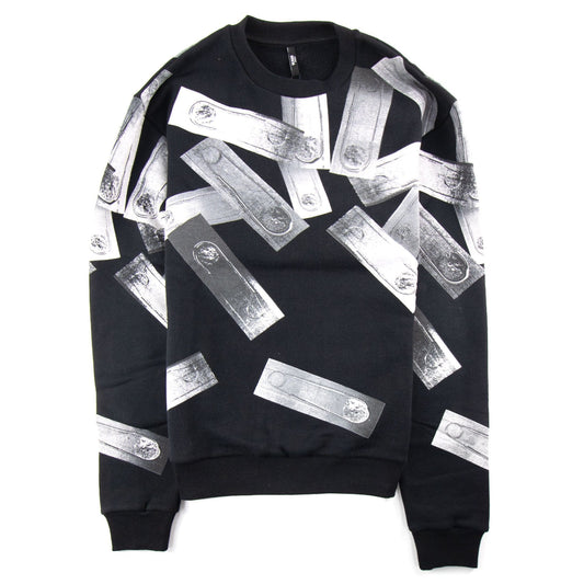 Versace Versus All Over Logo Crewneck Sweat Black