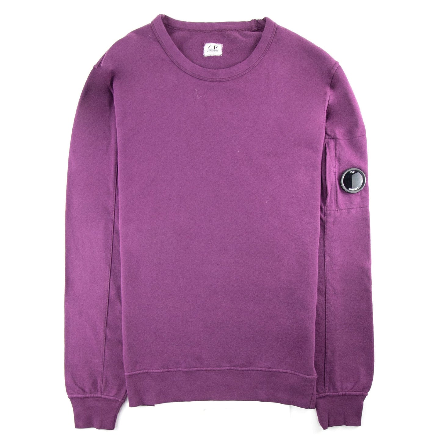 Cp Company Light Fleece Lens Crew Sweatshirt Purple