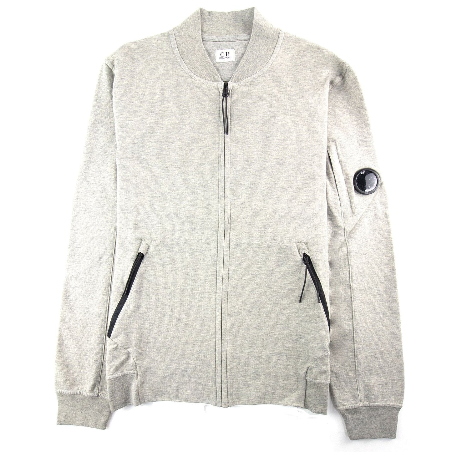 CP Company Funnel Neck Watch-viewer Lens Zip Up Sweatshirt Grey M93