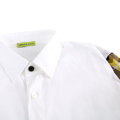 Versace Jeans Short Sleeve Printed Shirt White