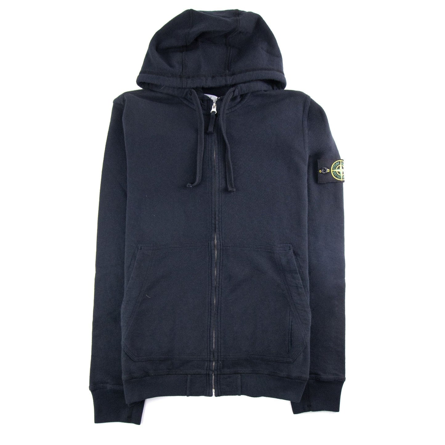 Stone Island Light Fleece Zip Up Sweatshirt Navy V002